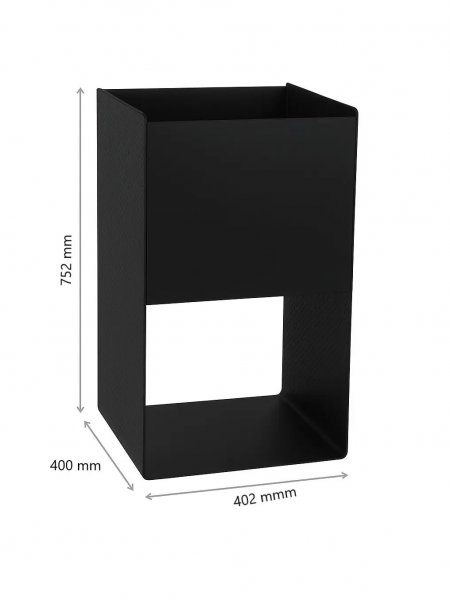 Perforovaný designový květináč – černý kov