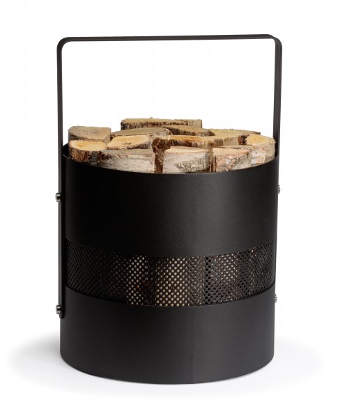 Koš na dřevo kruhový s úchytem AERO HOLD 2
