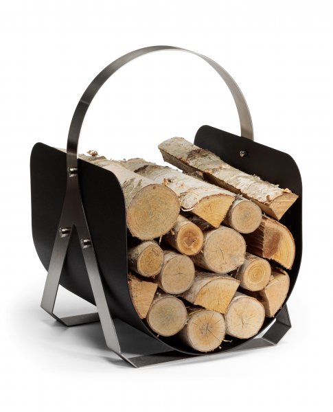 Koš na dřevo kruhový s úchytem AERO HOLD 3